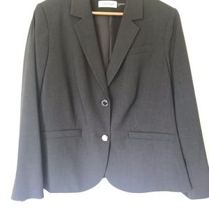 Calvin Klein Two Button Suit Blazer - Charcoal